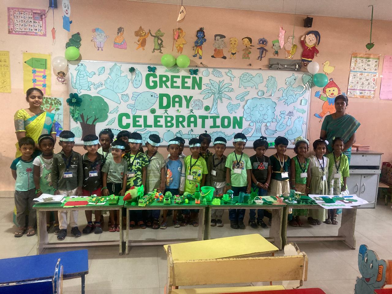 GREEN COLOUR DAY CELEBRATION-2024-25(LKG)