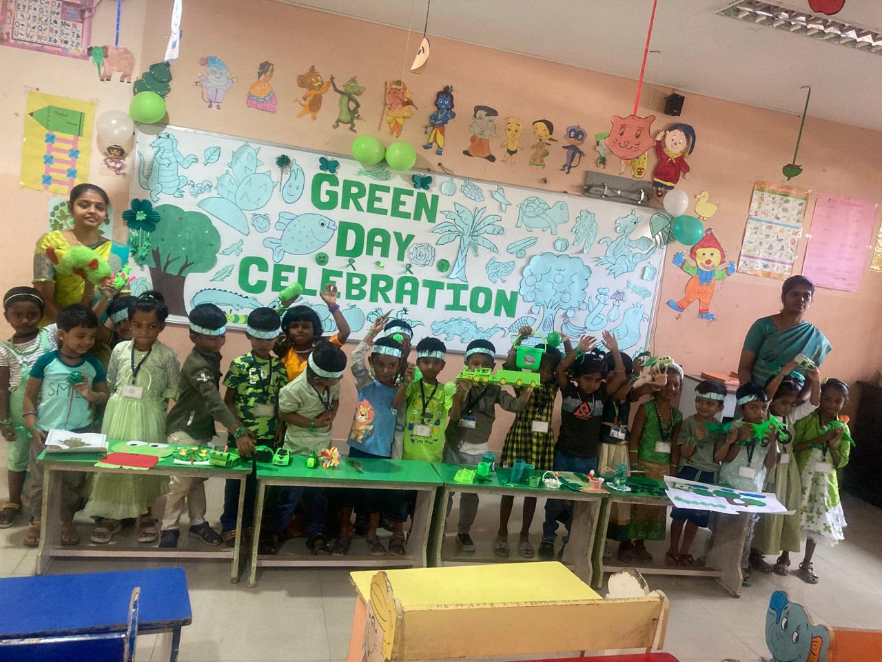 GREEN COLOUR DAY CELEBRATION-2024-25(LKG)